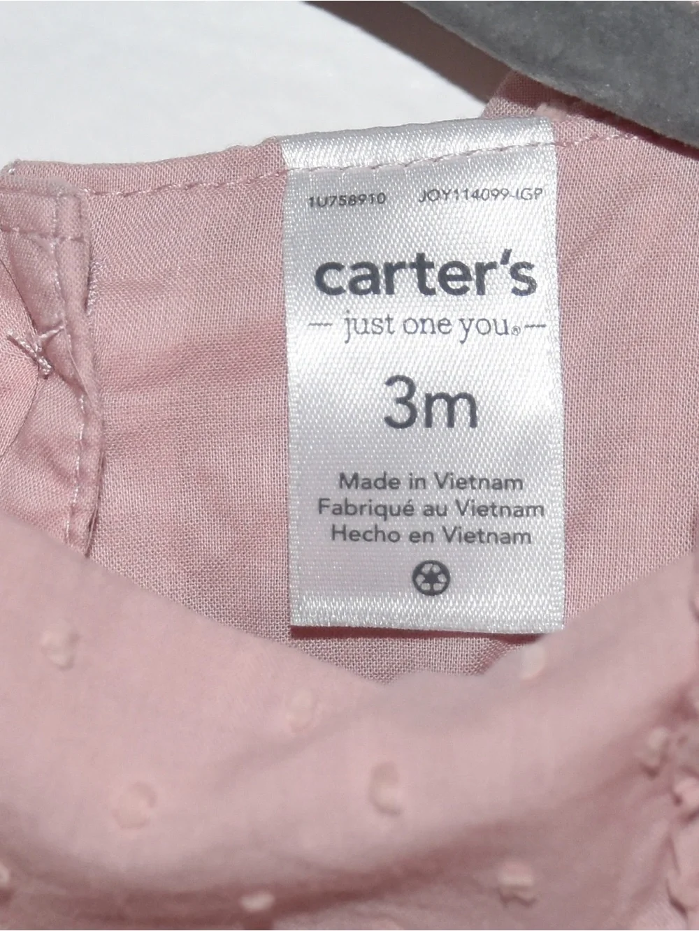 Carter's Dusty Pink Ruffle Peasant Top